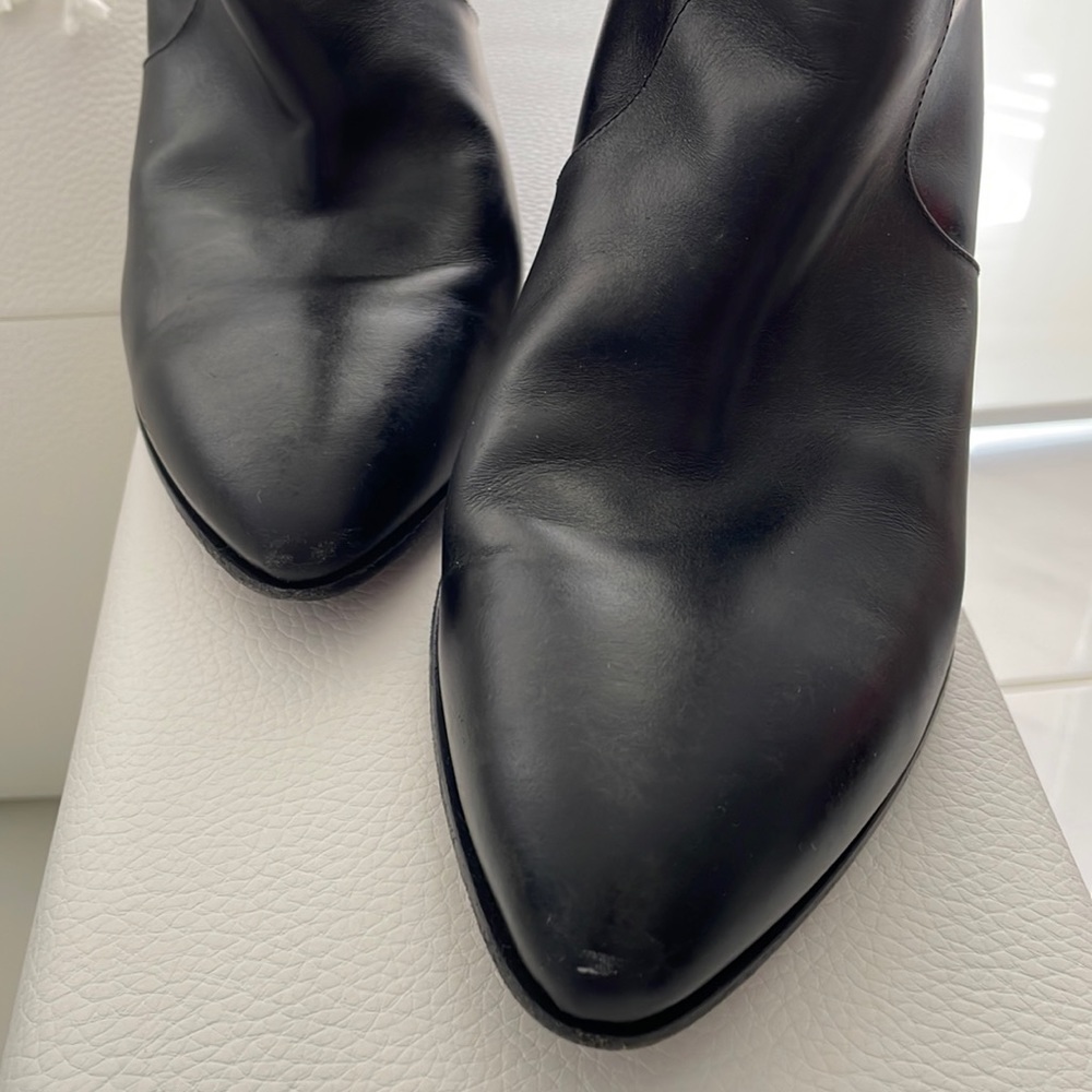 CHANEL Black Calfskin Short Boots - Picture 5 of 15